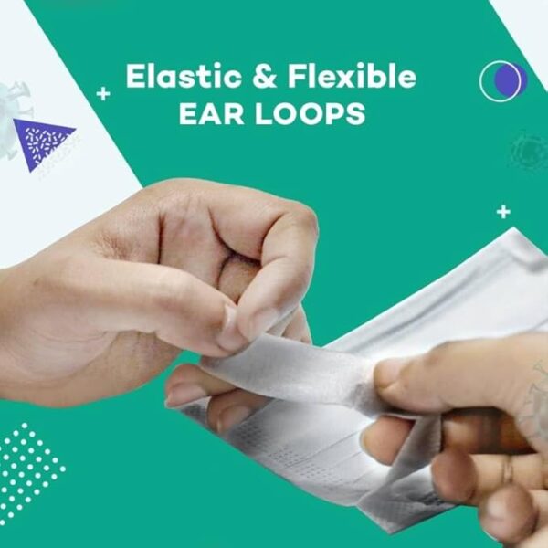 Careview N95 3 Ply Disposable Surgical Face Mask Box with FABRIC Earloop and built in Nose Pin - Image 23