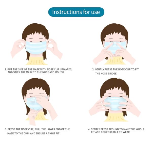 Face Mask,Dustproof Disposable 3-ply Face Mask,Breathable 3 Layer Protection,Sanitary Masks,Safety Mask,Anti-water,Purple(50 pcs) - Image 6