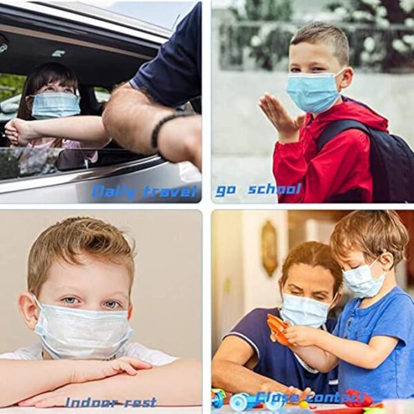 Storescent Non-woven Cute kids Safety face mask, Children's 3-Ply Protective Earloop Disposable Sanitary Face Mask - Image 3