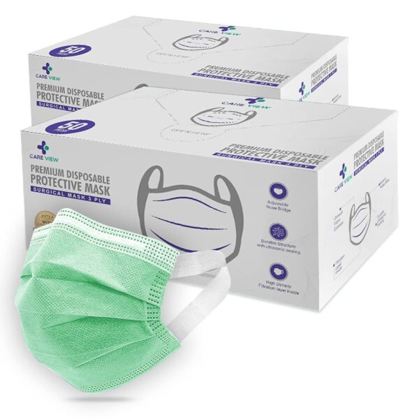 Careview N95 3 Ply Disposable Surgical Face Mask Box with FABRIC Earloop and built in Nose Pin - Image 17