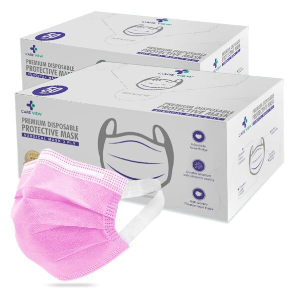 Careview N95 3 Ply Disposable Surgical Face Mask Box with FABRIC Earloop and built in Nose Pin - Image 19