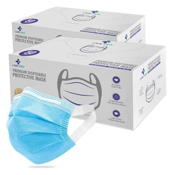 Careview N95 3 Ply Disposable Surgical Face Mask Box with FABRIC Earloop and built in Nose Pin - Image 10